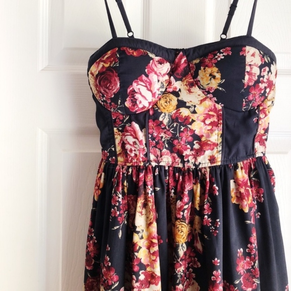 Band of gypsies floral bustier dress